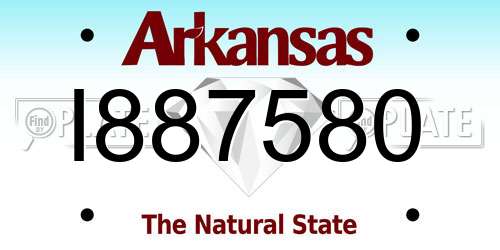 I887580 Arkansas License Plate