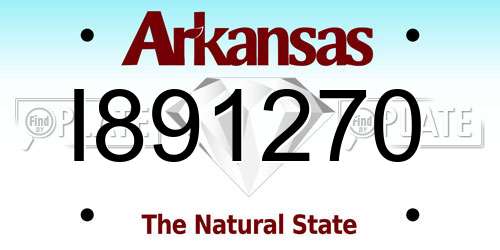 I891270 Arkansas License Plate