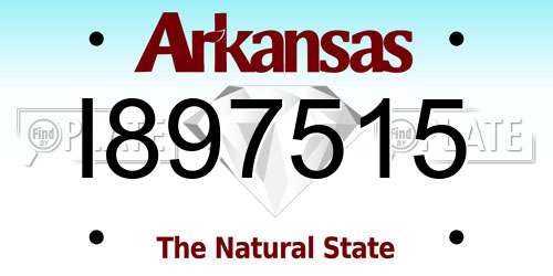 I897515 Arkansas License Plate