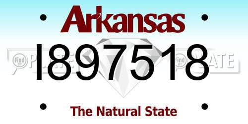 I897518 Arkansas License Plate