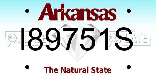 I89751S Arkansas License Plate