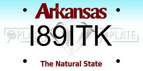 I89ITK Arkansas License Plate