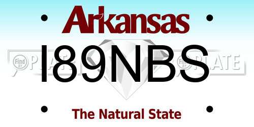 I89NBS Arkansas License Plate