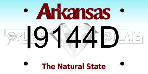 I9144D Arkansas License Plate