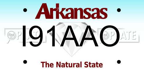 I91AAO Arkansas License Plate