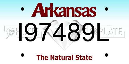 I97489L Arkansas License Plate