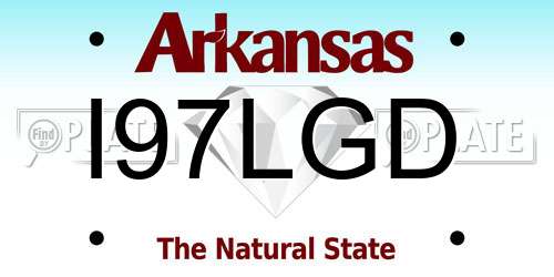 I97LGD Arkansas License Plate