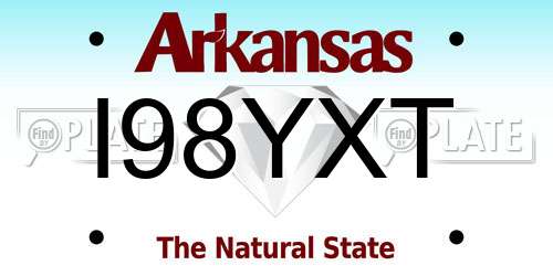 I98YXT Arkansas License Plate