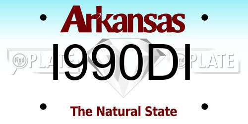 I990DI Arkansas License Plate