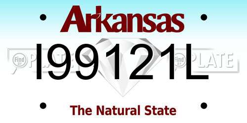 I99121L Arkansas License Plate