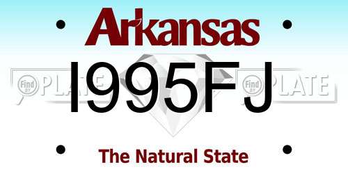 I995FJ Arkansas License Plate