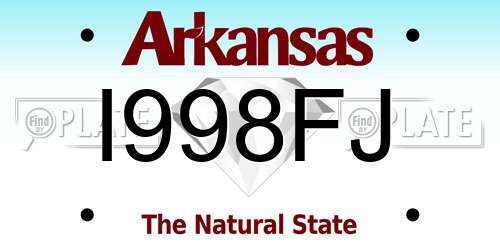I998FJ Arkansas License Plate