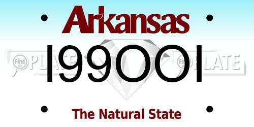 I99OOI Arkansas License Plate