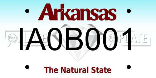 IA0B001 Arkansas License Plate