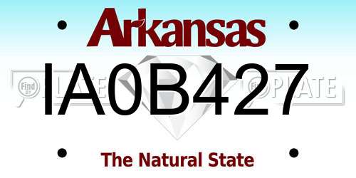 IA0B427 Arkansas License Plate