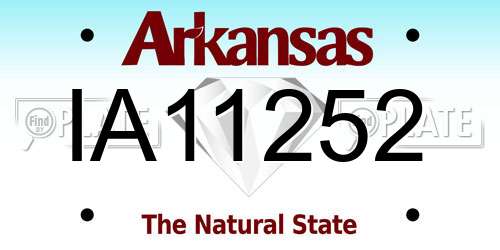 IA11252 Arkansas License Plate