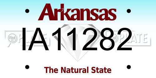 IA11282 Arkansas License Plate