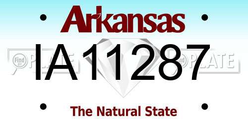 IA11287 Arkansas License Plate
