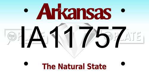 IA11757 Arkansas License Plate