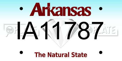 IA11787 Arkansas License Plate