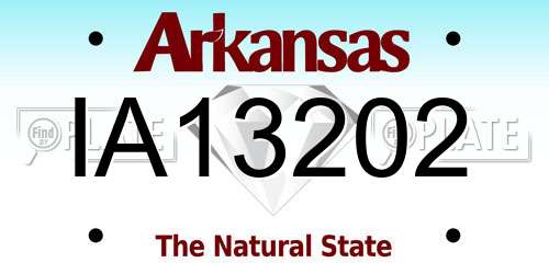 IA13202 Arkansas License Plate