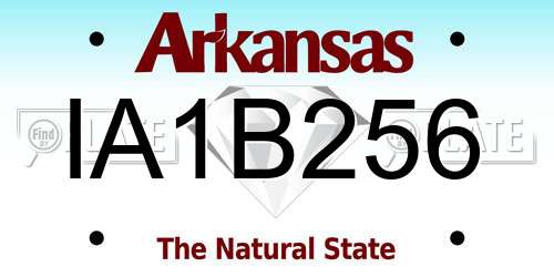 IA1B256 Arkansas License Plate