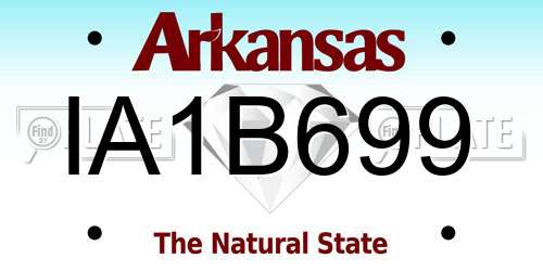 IA1B699 Arkansas License Plate