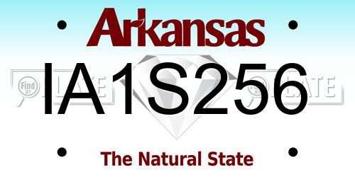 IA1S256 Arkansas License Plate
