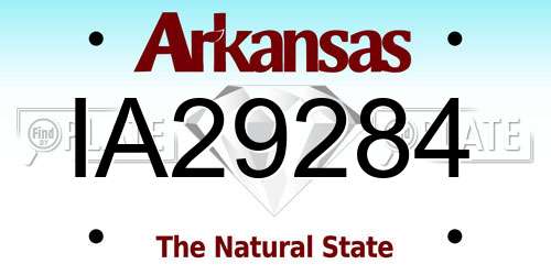 IA29284 Arkansas License Plate