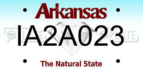 IA2A023 Arkansas License Plate