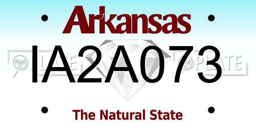 IA2A073 Arkansas License Plate