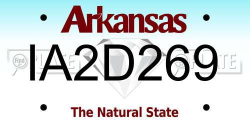 IA2D269 Arkansas License Plate