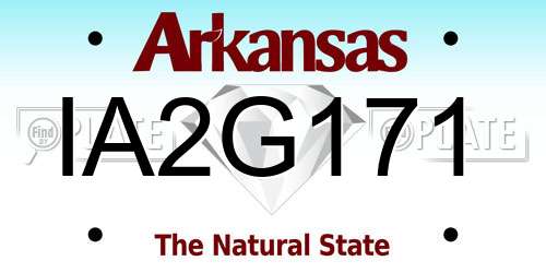IA2G171 Arkansas License Plate