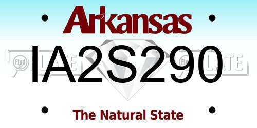 IA2S290 Arkansas License Plate