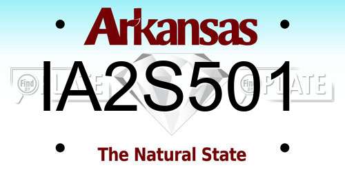 IA2S501 Arkansas License Plate