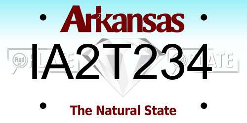 IA2T234 Arkansas License Plate