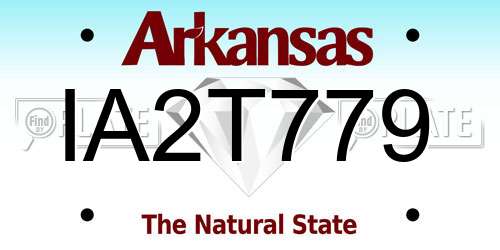 IA2T779 Arkansas License Plate