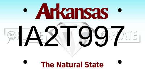 IA2T997 Arkansas License Plate