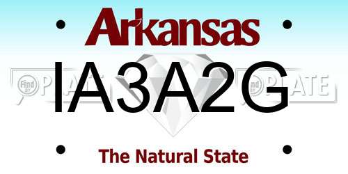 IA3A2G Arkansas License Plate