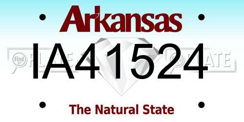 IA41524 Arkansas License Plate