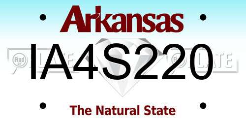 IA4S220 Arkansas License Plate