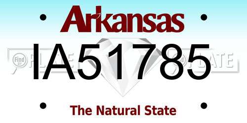 IA51785 Arkansas License Plate