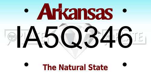 IA5Q346 Arkansas License Plate