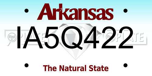 IA5Q422 Arkansas License Plate