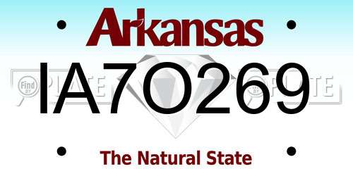 IA7O269 Arkansas License Plate