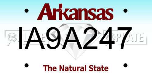 IA9A247 Arkansas License Plate