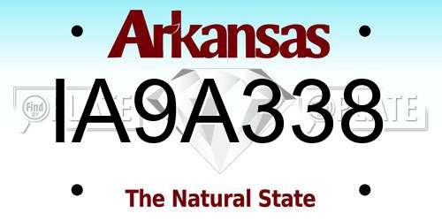 IA9A338 Arkansas License Plate