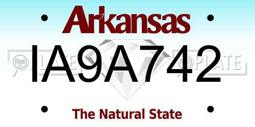 IA9A742 Arkansas License Plate