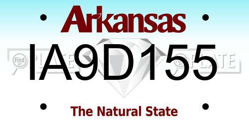 IA9D155 Arkansas License Plate