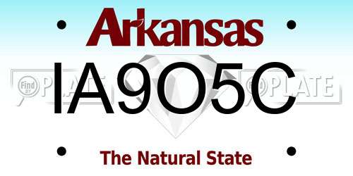 IA9O5C Arkansas License Plate